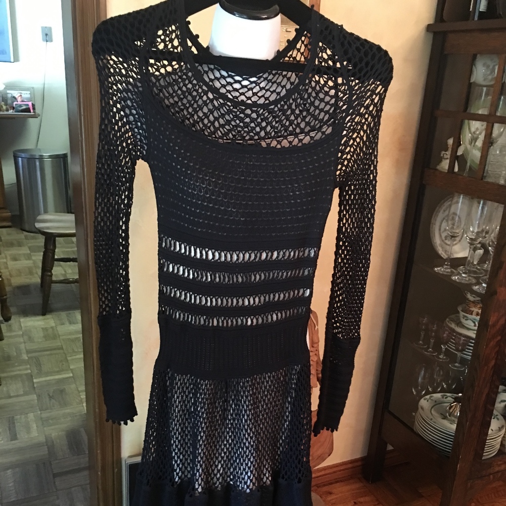 Catherine Malandrino NWT Black Knit Dress Size 40